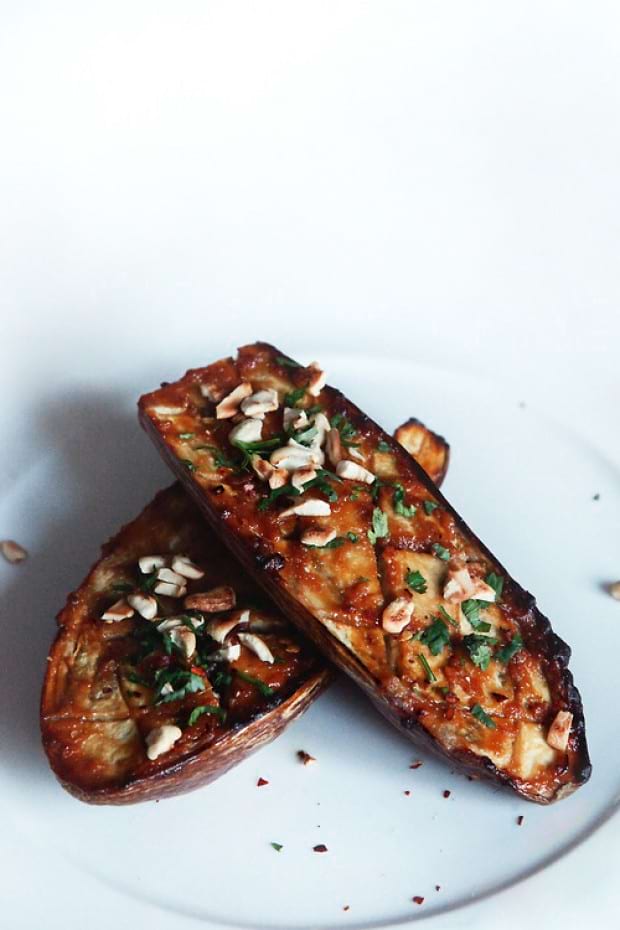 Kitchen table: Sweet miso glazed aubergine