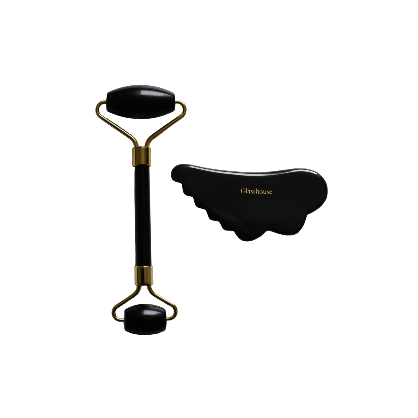 Black Obsidian Gua Sha & Facial Roller Set