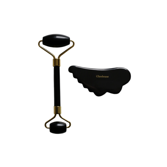 Black Obsidian Gua Sha & Facial Roller Set