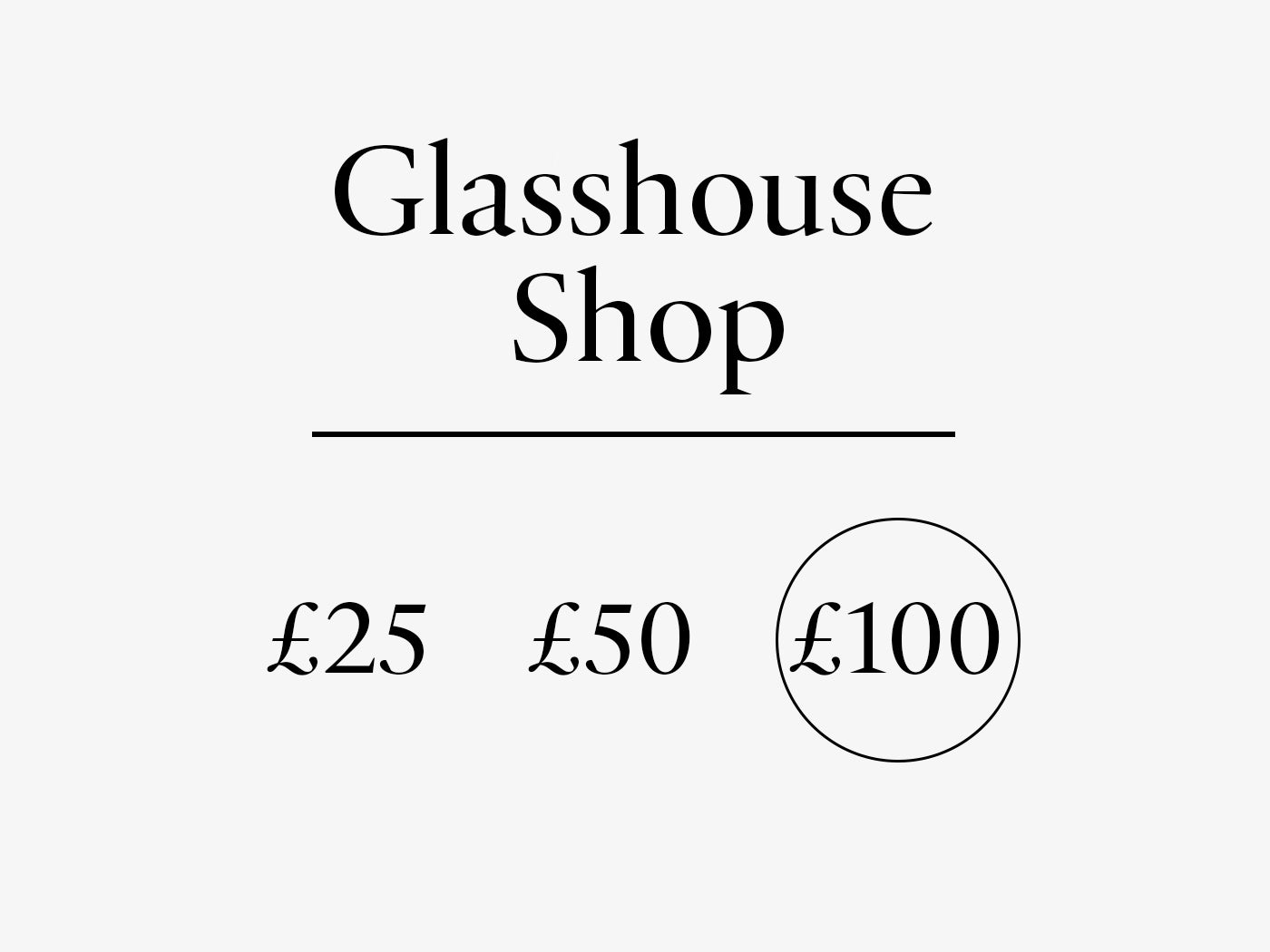 Glasshouse Shop Digital Gift Card