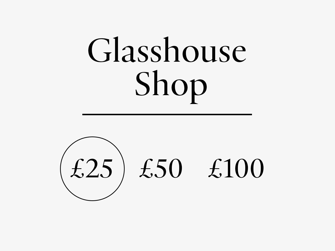 Glasshouse Shop Digital Gift Card