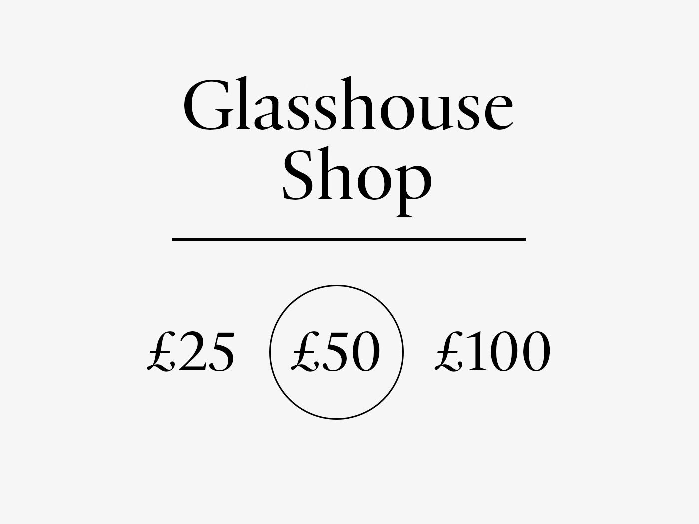 Glasshouse Shop Digital Gift Card