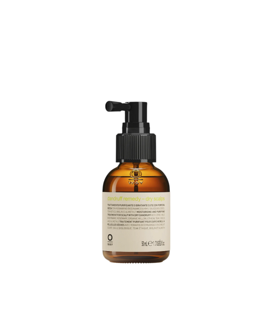 Bottle of Oway Dandruff Remedy on a white background