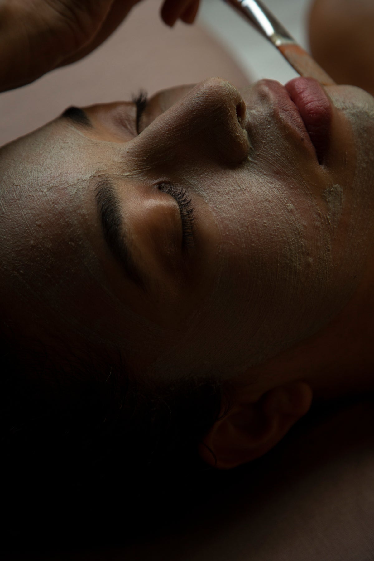 holistic facial treatment mask applied at glasshouse salon