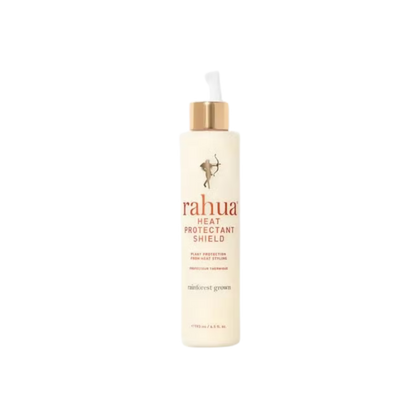 Rahua heat protectant shield bottle on a white background