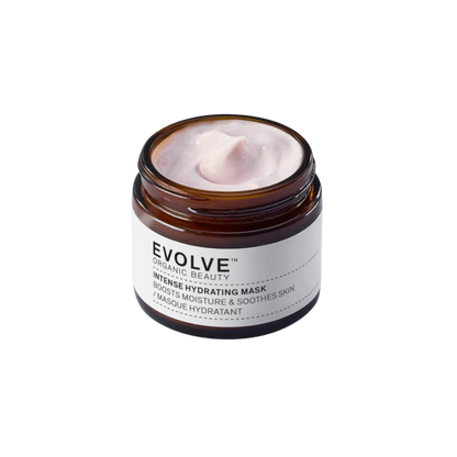 Evolve organic beauty Intense Hydrating Mask jar on a white background