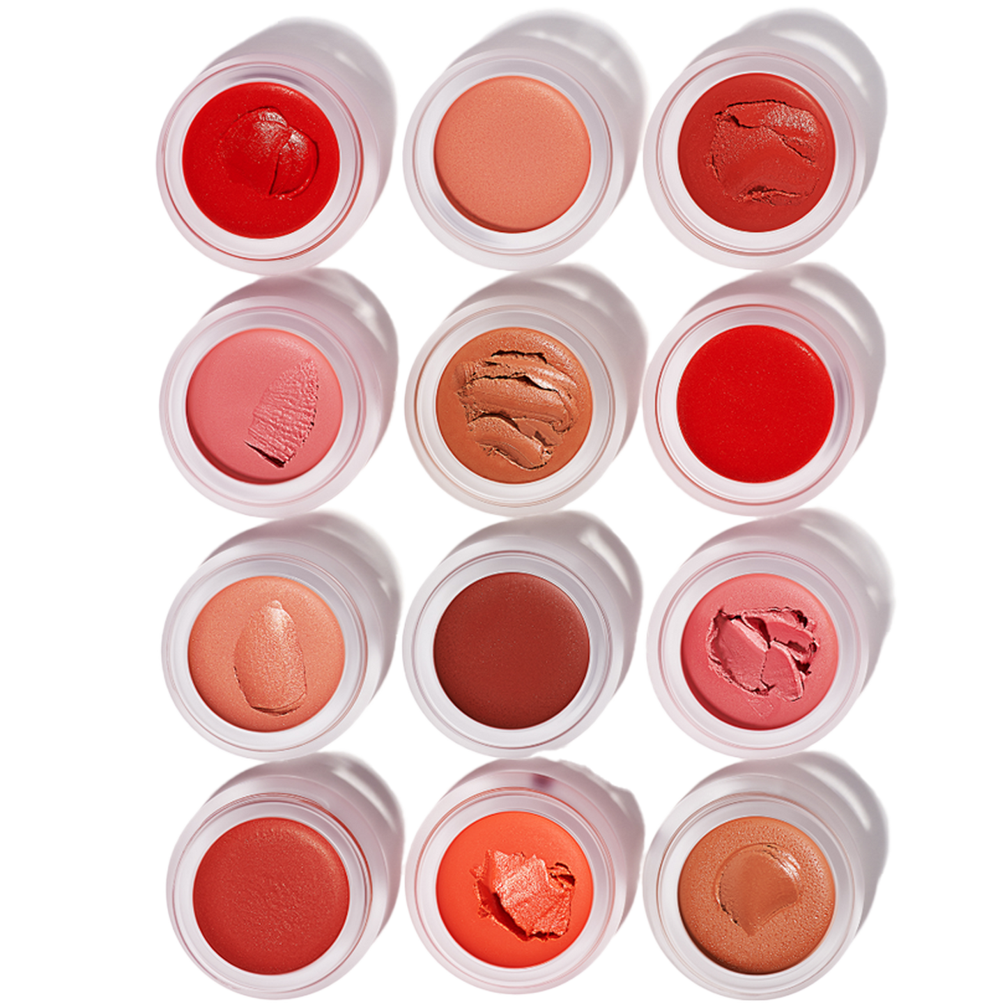 RMS Beauty Lip2Cheek in white pot, colour selections of all shades pinks, reds and beige