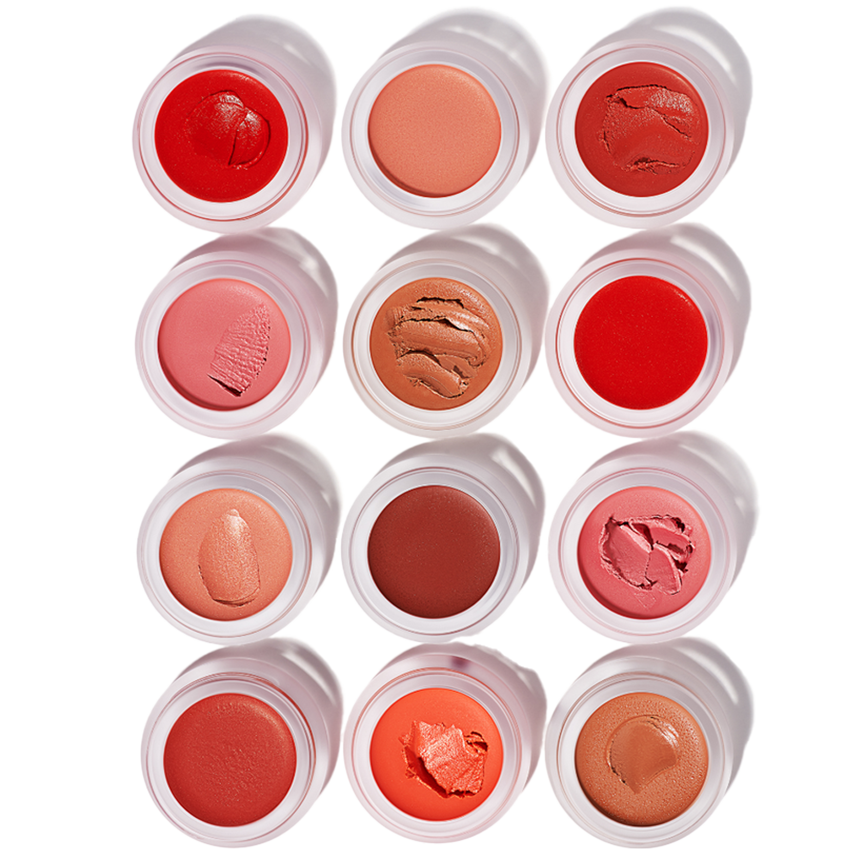 RMS Beauty Lip2Cheek in white pot, colour selections of all shades pinks, reds and beige