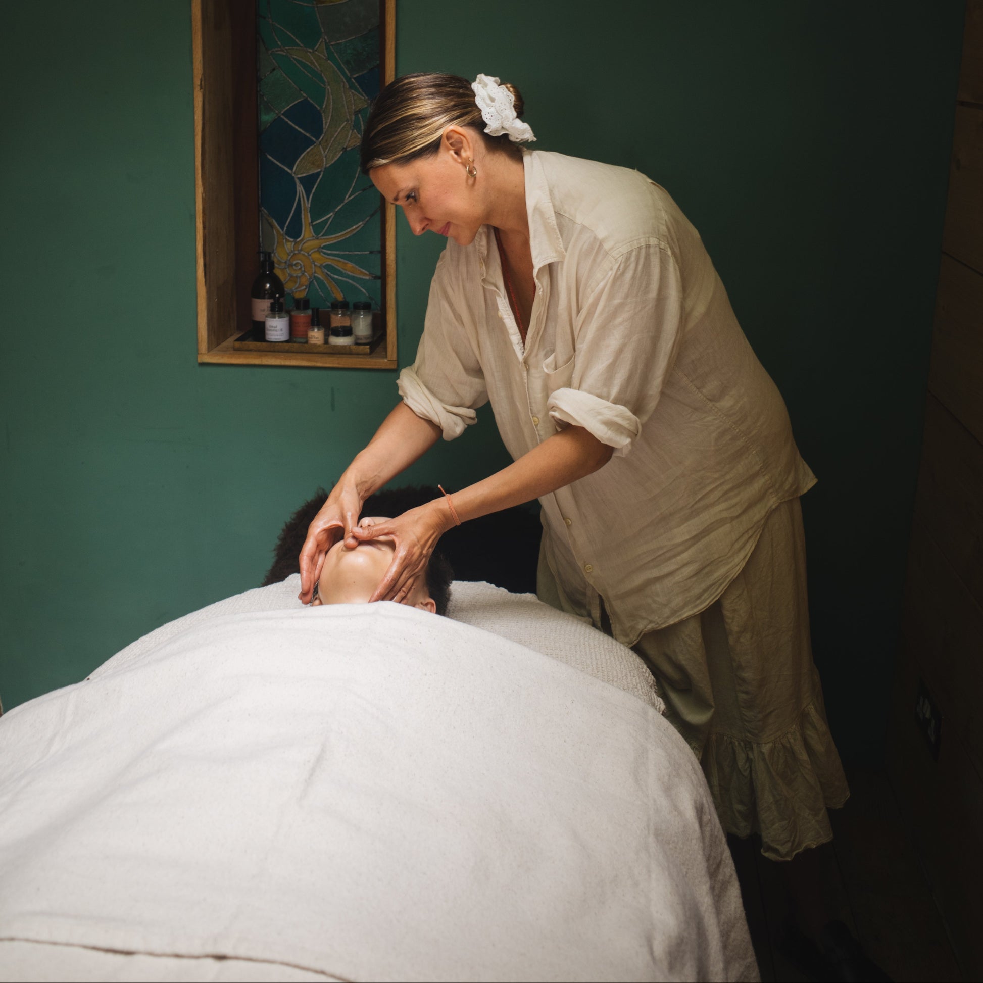 Olivia Crighton Facial Glasshouse Salon internal TMJ buccal treatment