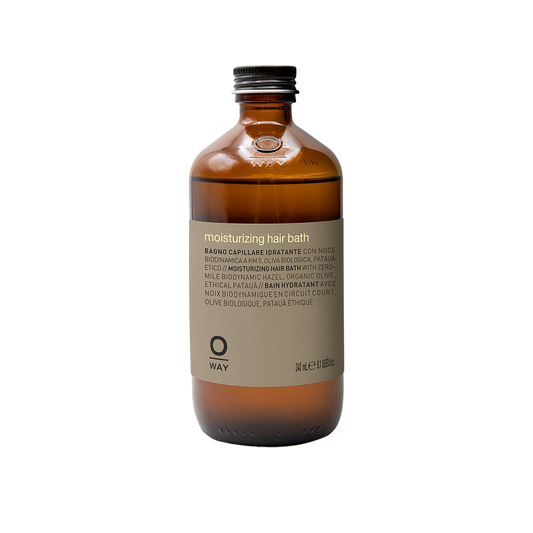 Oway Moisturising Hair Bath 240ml amber glass bottle