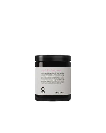 OWAY RebuildM+ Hair mask jar with white label on a white background