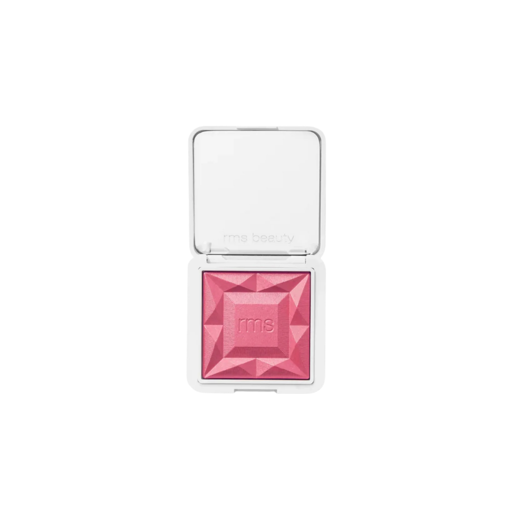 ReDimension Hydra Powder - Bermuda Rose diamond-shaped pink blush compact shown open against a solid white background.