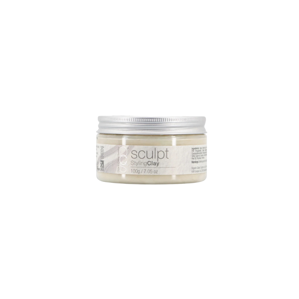 Organic Colour Systems Sculpt Styling Clay 100g clean firm hold matte clay jar
