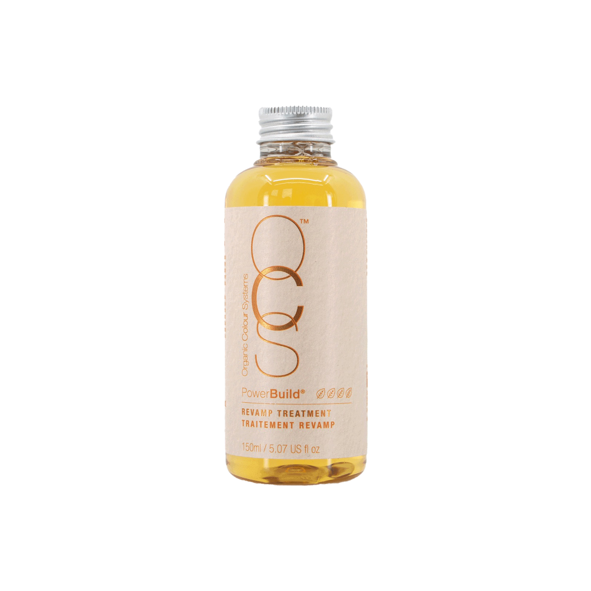 A bottle of Organic Colour Systems Power Build Revamp hair treatment on glasshouse shop east london 