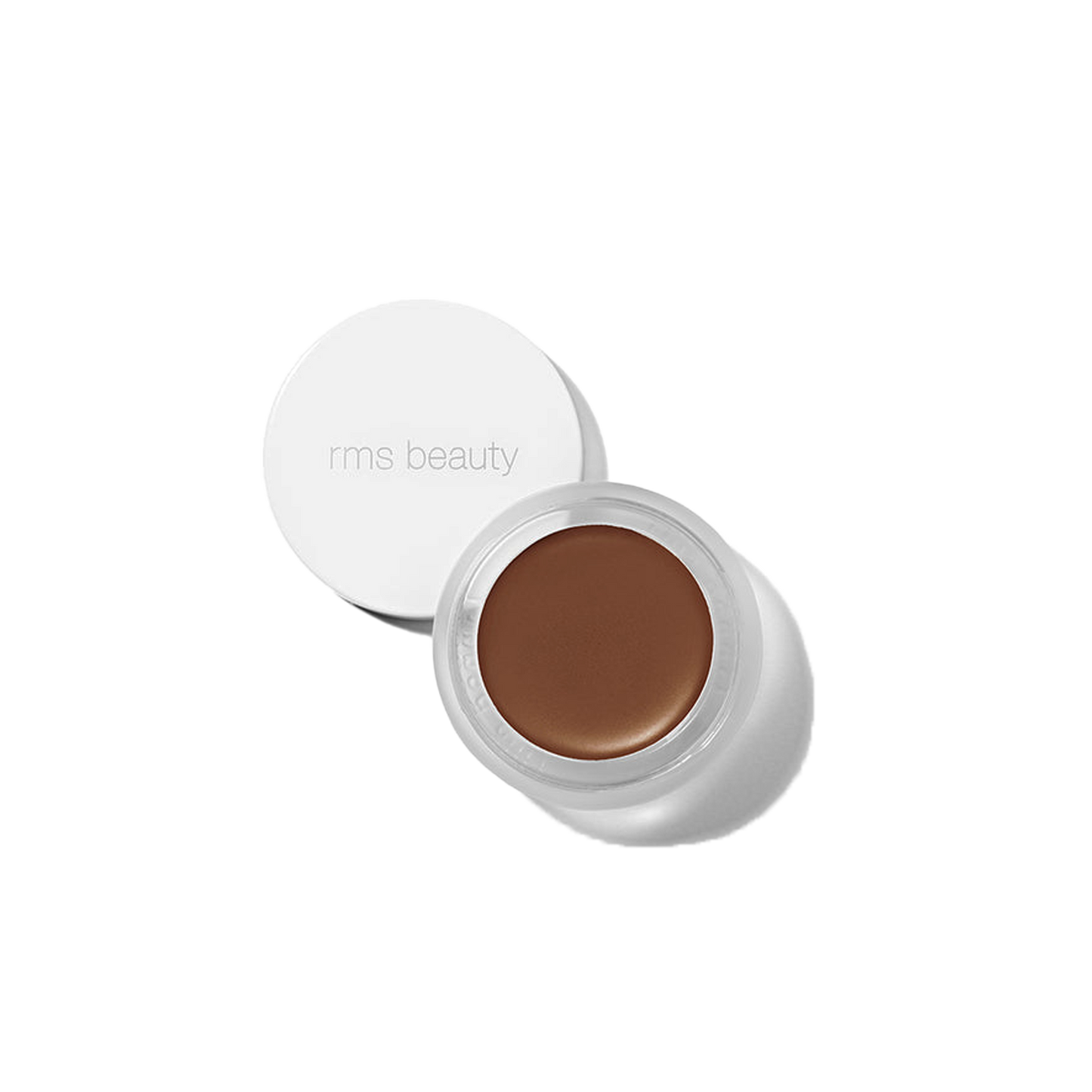 RMS Beauty UnCover-Up cream concealer in shade 111 deep mahogany in clear glass jar on transparent background