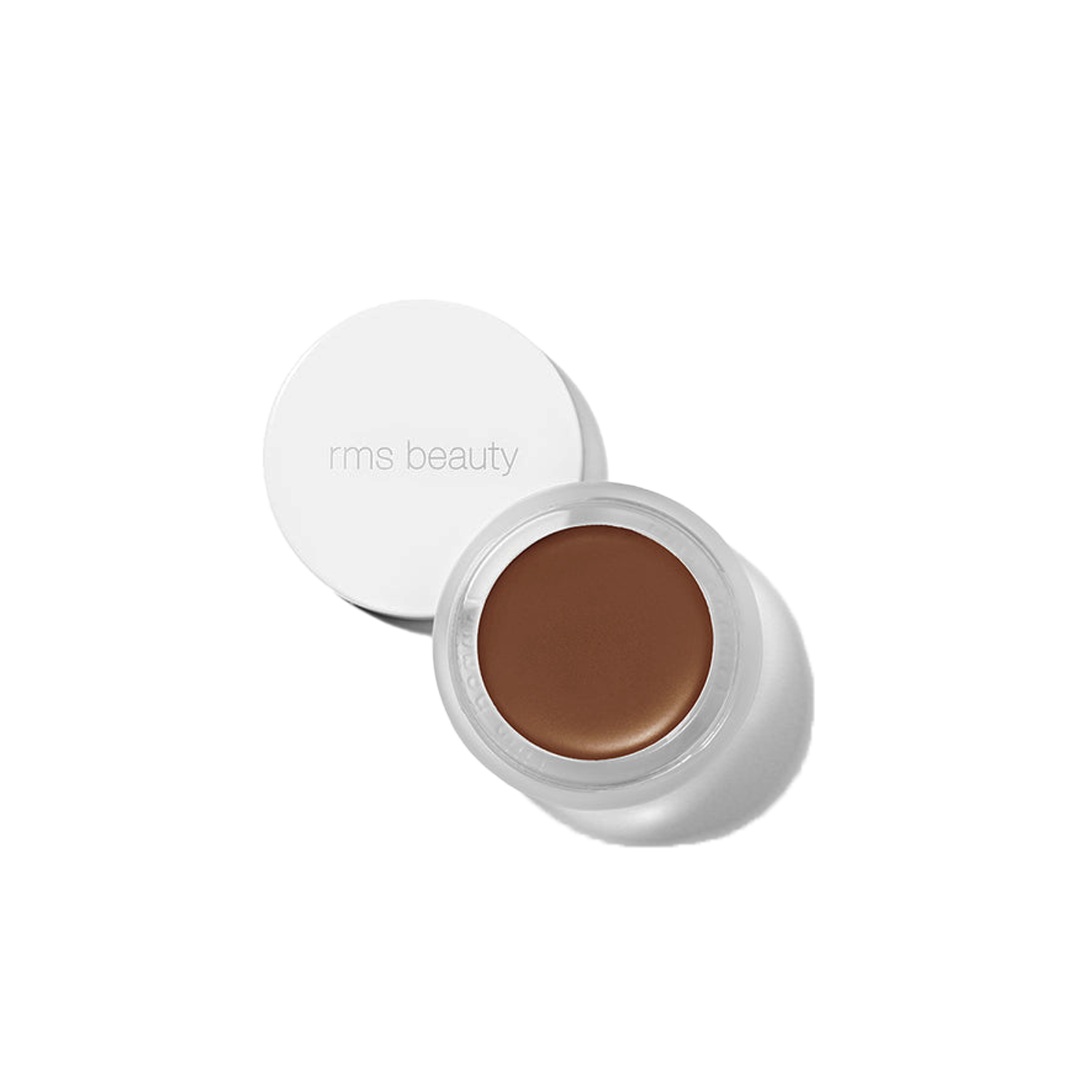 RMS Beauty UnCover-Up cream concealer in shade 111 deep mahogany in clear glass jar on transparent background