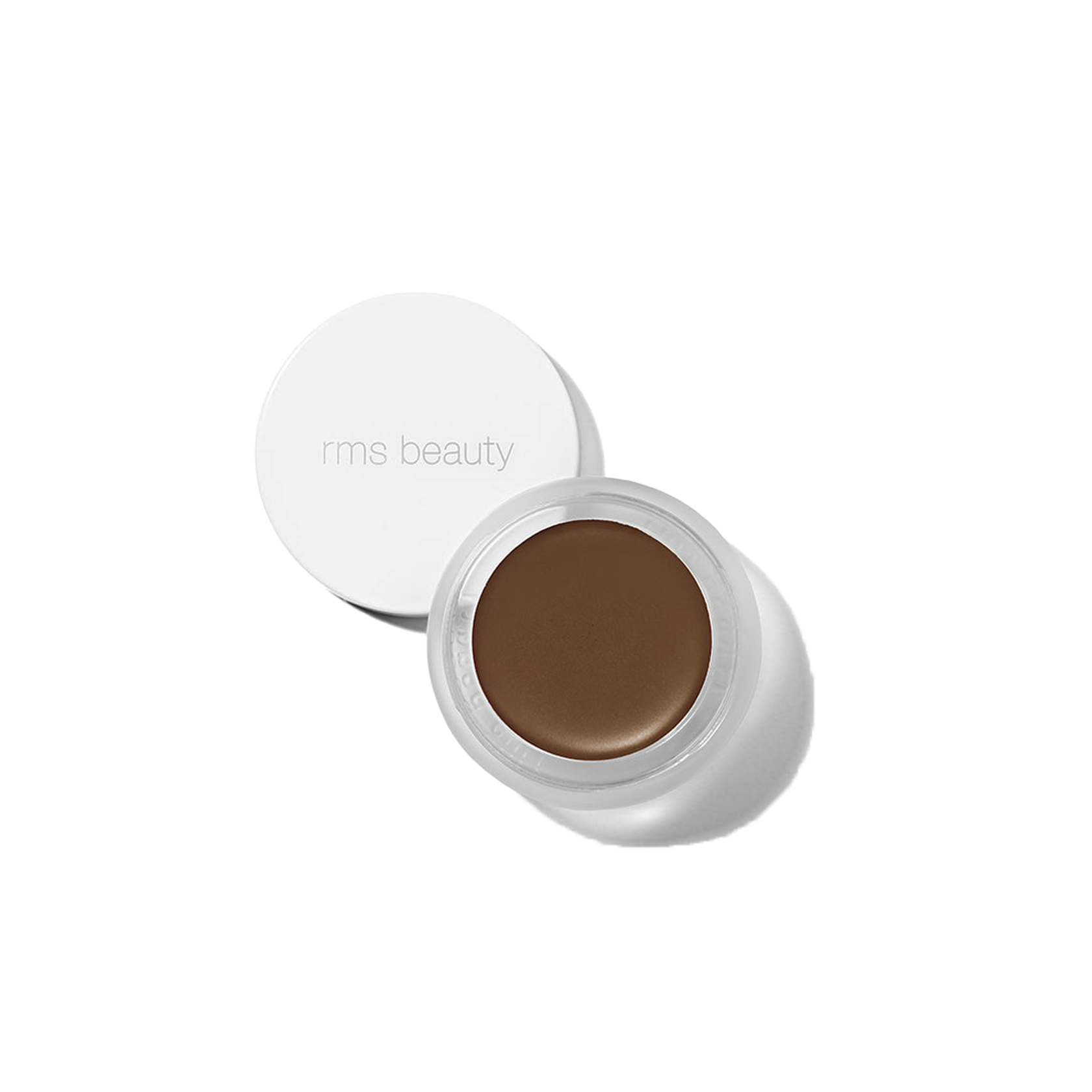 RMS Beauty UnCover-Up cream concealer in shade 122 rich ebony in clear glass jar on transparent background