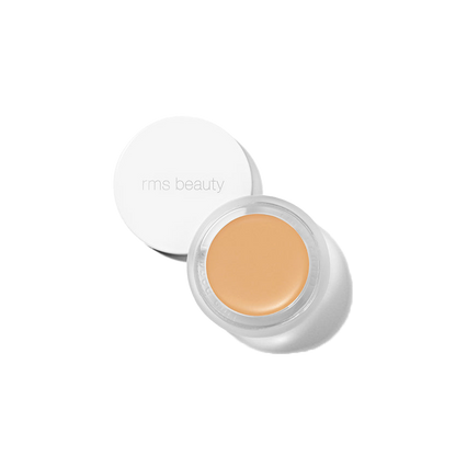 RMS Beauty UnCover-Up cream concealer in shade 22.5 cool buff beige in clear glass jar on transparent background