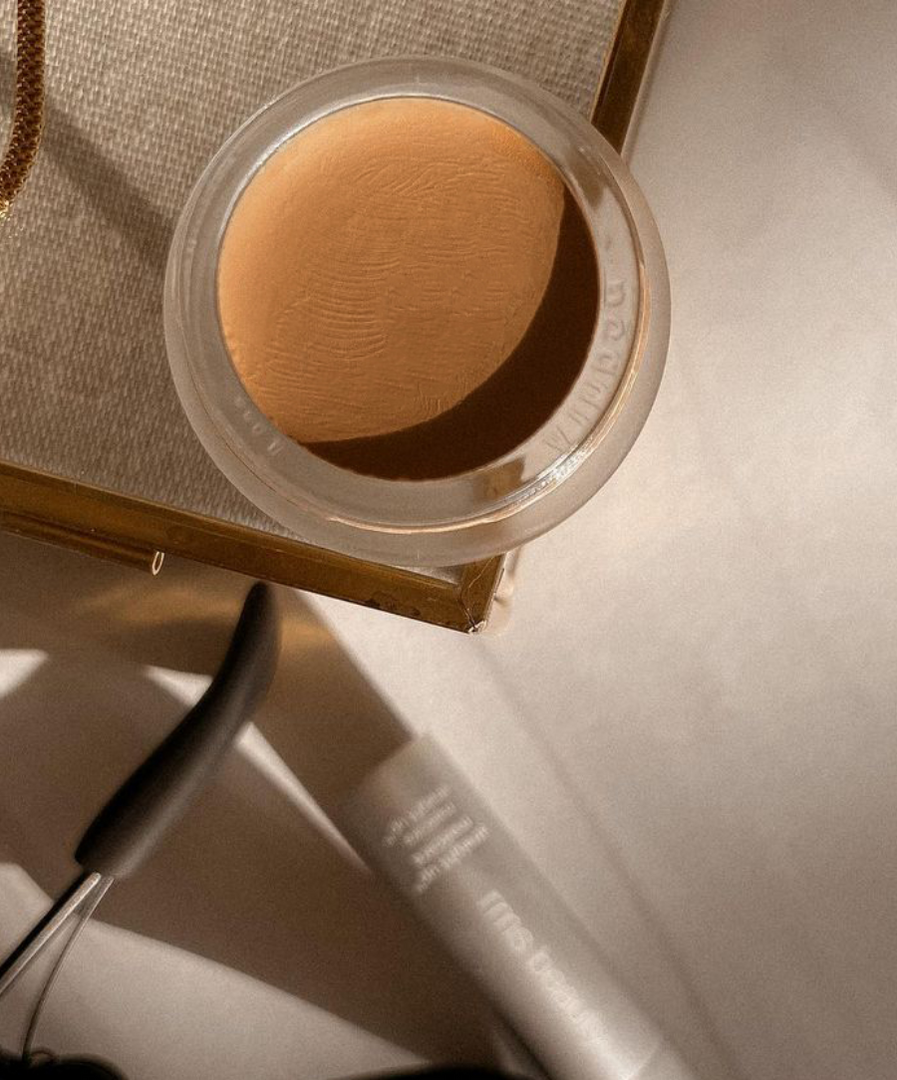 Close-up texture of RMS Beauty UnCover-Up showing rich organic coconut oil and raw botanical cream foundation formulation