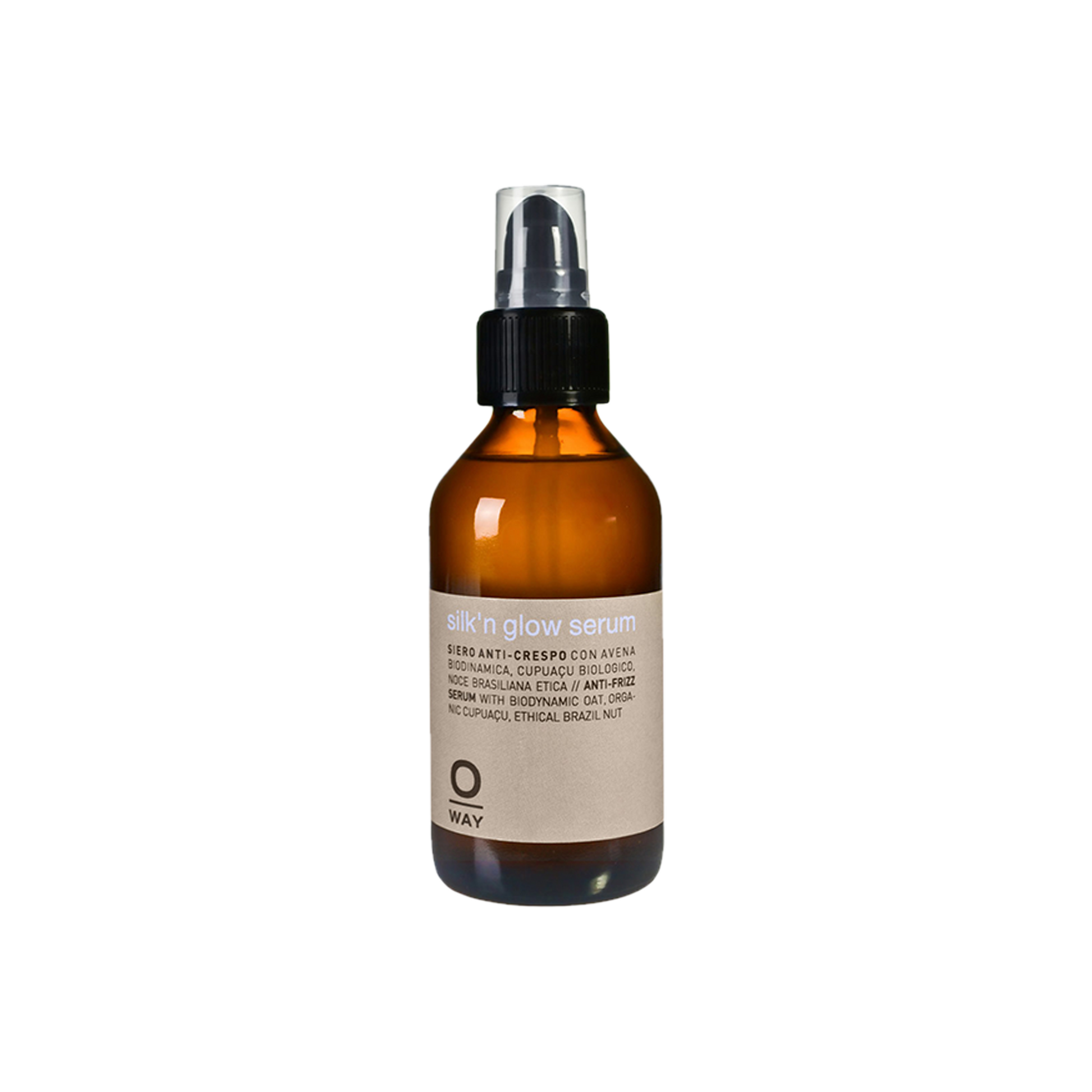 Oway Silk'n Glow Serum 50ml amber glass bottle with pump dispenser